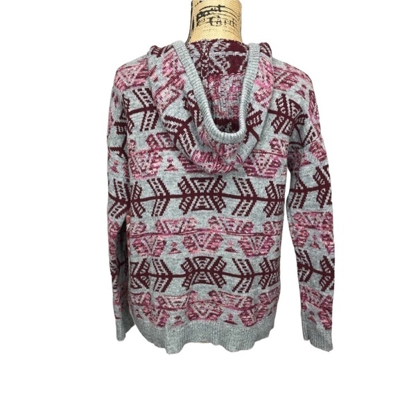 AMERICAN Eagle Outfitters Tribal Aztec Boho Super Soft Boho Sweater Hoodie - Picture 3 of 9